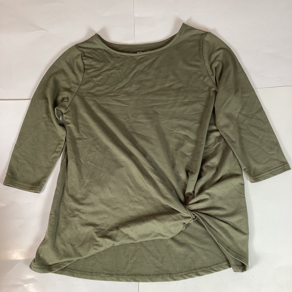 Poof Womens Blouse Shirt Top Size M Medium Stretch Comfort Formal Casual Fuzz